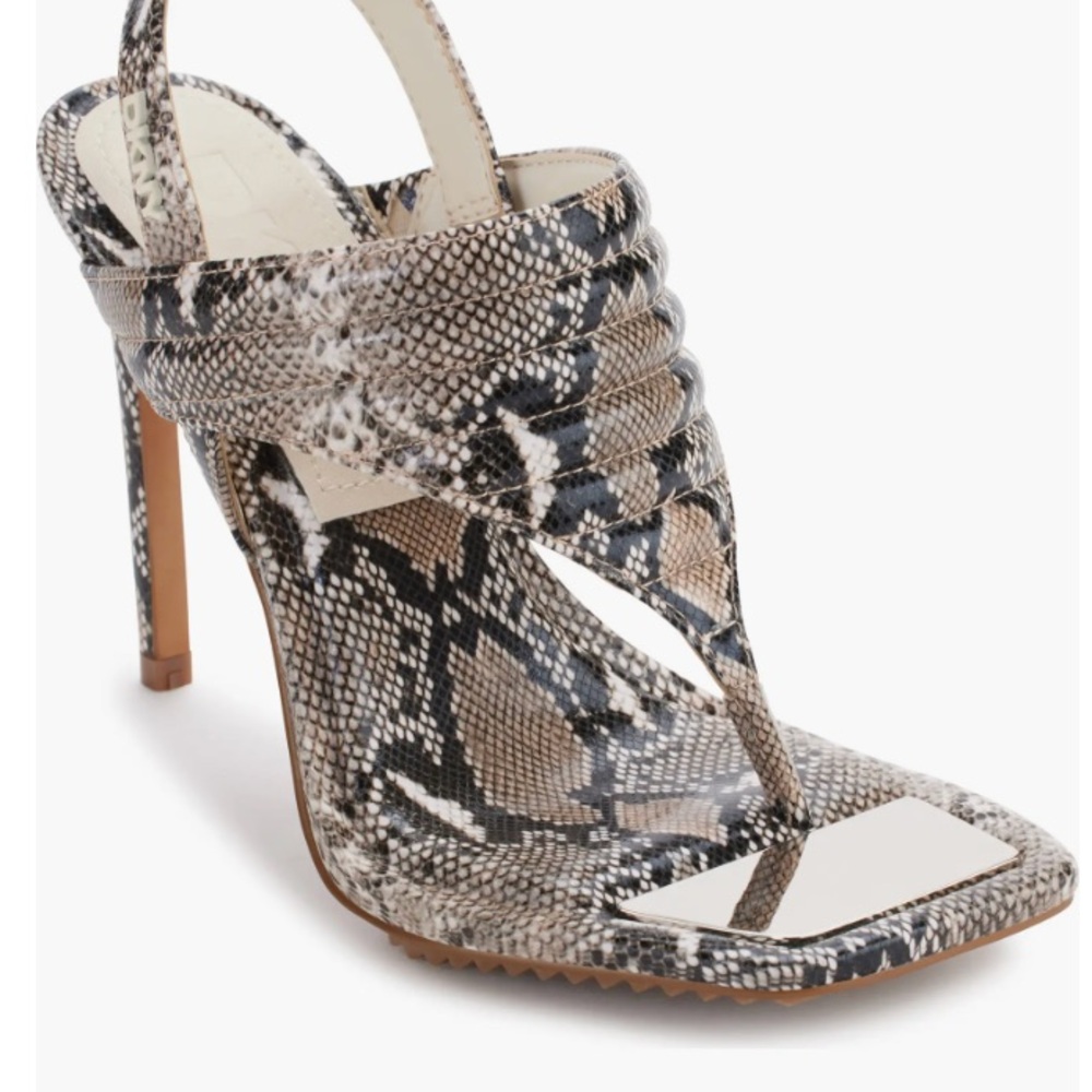 DKNY Snakeskin Strappy Heels